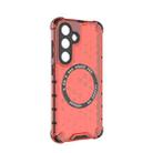 For Samsung Galaxy S24 5G Honeycomb Magnetic Ring Shockproof Phone Case(Red) - 3