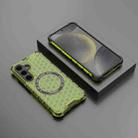 For Samsung Galaxy S24 5G Honeycomb Magnetic Ring Shockproof Phone Case(Green) - 2