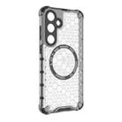 For Samsung Galaxy S24+ 5G Honeycomb Magnetic Ring Shockproof Phone Case(White) - 3