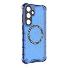 For Samsung Galaxy S24+ 5G Honeycomb Magnetic Ring Shockproof Phone Case(Blue) - 3