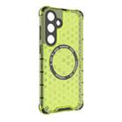 For Samsung Galaxy S24+ 5G Honeycomb Magnetic Ring Shockproof Phone Case(Green) - 3