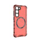 For Samsung Galaxy S23 5G Honeycomb Magnetic Ring Shockproof Phone Case(Red) - 3