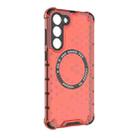 For Samsung Galaxy S23+ 5G Honeycomb Magnetic Ring Shockproof Phone Case(Red) - 3