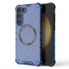 For Samsung Galaxy S23+ 5G Honeycomb Magnetic Ring Shockproof Phone Case(Blue) - 1