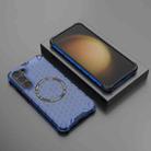 For Samsung Galaxy S23+ 5G Honeycomb Magnetic Ring Shockproof Phone Case(Blue) - 2