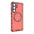 For Samsung Galaxy S23 FE 5G Honeycomb Magnetic Ring Shockproof Phone Case(Red) - 3