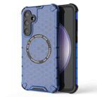 For Samsung Galaxy S23 FE 5G Honeycomb Magnetic Ring Shockproof Phone Case(Blue) - 1