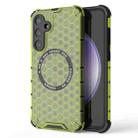 For Samsung Galaxy S23 FE 5G Honeycomb Magnetic Ring Shockproof Phone Case(Green) - 1