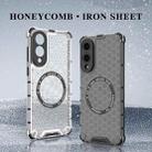 For Samsung Galaxy S25 Edge 5G Honeycomb Magnetic Ring Shockproof Phone Case(White) - 2