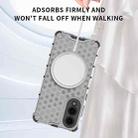 For Samsung Galaxy S25 Edge 5G Honeycomb Magnetic Ring Shockproof Phone Case(White) - 3
