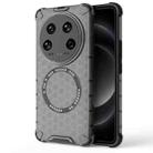 For Xiaomi 14 Ultra Honeycomb Magnetic Ring Shockproof Phone Case(Black) - 1