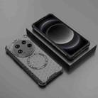 For Xiaomi 14 Ultra Honeycomb Magnetic Ring Shockproof Phone Case(Black) - 2