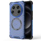 For Xiaomi 14 Ultra Honeycomb Magnetic Ring Shockproof Phone Case(Blue) - 1