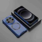 For Xiaomi 14 Ultra Honeycomb Magnetic Ring Shockproof Phone Case(Blue) - 2