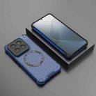 For Xiaomi 14 Pro Honeycomb Magnetic Ring Shockproof Phone Case(Blue) - 2