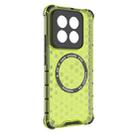 For Xiaomi 14 Pro Honeycomb Magnetic Ring Shockproof Phone Case(Green) - 3
