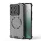 For Xiaomi 14 Honeycomb Magnetic Ring Shockproof Phone Case(Black) - 1