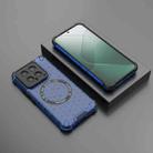 For Xiaomi 14 Honeycomb Magnetic Ring Shockproof Phone Case(Blue) - 2