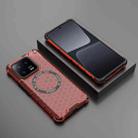 For Xiaomi 13 Pro Honeycomb Magnetic Ring Shockproof Phone Case(Red) - 2