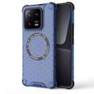 For Xiaomi 13 Pro Honeycomb Magnetic Ring Shockproof Phone Case(Blue) - 1