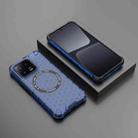 For Xiaomi 13 Honeycomb Magnetic Ring Shockproof Phone Case(Blue) - 2