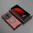 For Xiaomi 12S Ultra Honeycomb Magnetic Ring Shockproof Phone Case(Red) - 2