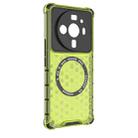 For Xiaomi 12S Ultra Honeycomb Magnetic Ring Shockproof Phone Case(Green) - 3