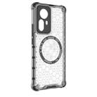 For Xiaomi 12 Pro Honeycomb Magnetic Ring Shockproof Phone Case(White) - 3