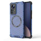 For Xiaomi 12 Pro Honeycomb Magnetic Ring Shockproof Phone Case(Blue) - 1