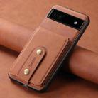 For Google Pixel 6a Denior D14 NK Retro Pattern MagSafe Magnetic Card Holder Leather Phone Case(Brown) - 2