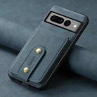 For Google Pixel 7 Pro 5G Denior D14 NK Retro Pattern MagSafe Magnetic Card Holder Leather Phone Case(Blue) - 2