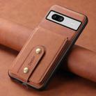 For Google Pixel 7a Denior D14 NK Retro Pattern MagSafe Magnetic Card Holder Leather Phone Case(Brown) - 2