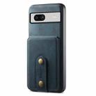 For Google Pixel 7a Denior D14 NK Retro Pattern MagSafe Magnetic Card Holder Leather Phone Case(Blue) - 3