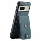 For Google Pixel 8 Denior D14 NK Retro Pattern MagSafe Magnetic Card Holder Leather Phone Case(Blue) - 1