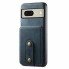 For Google Pixel 8 Denior D14 NK Retro Pattern MagSafe Magnetic Card Holder Leather Phone Case(Blue) - 3