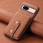 For Google Pixel 8a Denior D14 NK Retro Pattern MagSafe Magnetic Card Holder Leather Phone Case(Brown) - 2