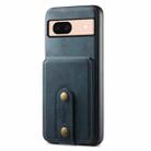 For Google Pixel 8a Denior D14 NK Retro Pattern MagSafe Magnetic Card Holder Leather Phone Case(Blue) - 3