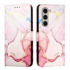 For Samsung Galaxy Z Fold6 PT003 Marble Pattern Flip Leather Phone Case(Rose Gold) - 1