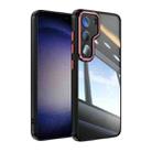 For Samsung Galaxy S23 5G Acrylic Hybrid TPU Armor Shockproof Phone Case(Black Red) - 1