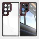 For Samsung Galaxy S25 Ultra 5G Acrylic Hybrid TPU Armor Shockproof Phone Case(Black Red) - 2