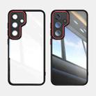 For Samsung Galaxy S24 FE 5G Acrylic Hybrid TPU Armor Shockproof Phone Case(Black Red) - 2