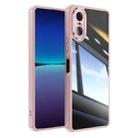 For Sony Xperia 10 VI Acrylic Hybrid TPU Armor Shockproof Phone Case(Pink) - 1
