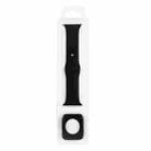 For Apple Watch Series 6 & SE & 5 & 4 44mm Silicone Watch Band + Watch Protective Case Set(Black) - 1