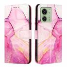 For Motorola Edge 40 5G Global PT003 Marble Pattern Flip Leather Phone Case(Pink Purple Gold) - 2