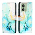 For Motorola Edge 40 5G Global PT003 Marble Pattern Flip Leather Phone Case(Green) - 2