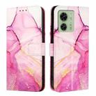 For Motorola Edge 2023 North America PT003 Marble Pattern Flip Leather Phone Case(Pink Purple Gold) - 2