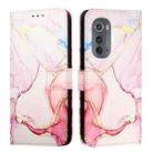 For Motorola Edge 2022 / Edge 5G UW 2022 PT003 Marble Pattern Flip Leather Phone Case(Rose Gold) - 2