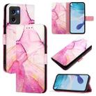 For Motorola Moto G05 PT003 Marble Pattern Flip Leather Phone Case(Pink Purple Gold) - 1