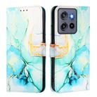 For Motorola Moto G Stylus 5G 2025 PT003 Marble Pattern Flip Leather Phone Case(Green) - 3