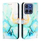 For Motorola Edge 60 Fusion PT003 Marble Pattern Flip Leather Phone Case(Green) - 3